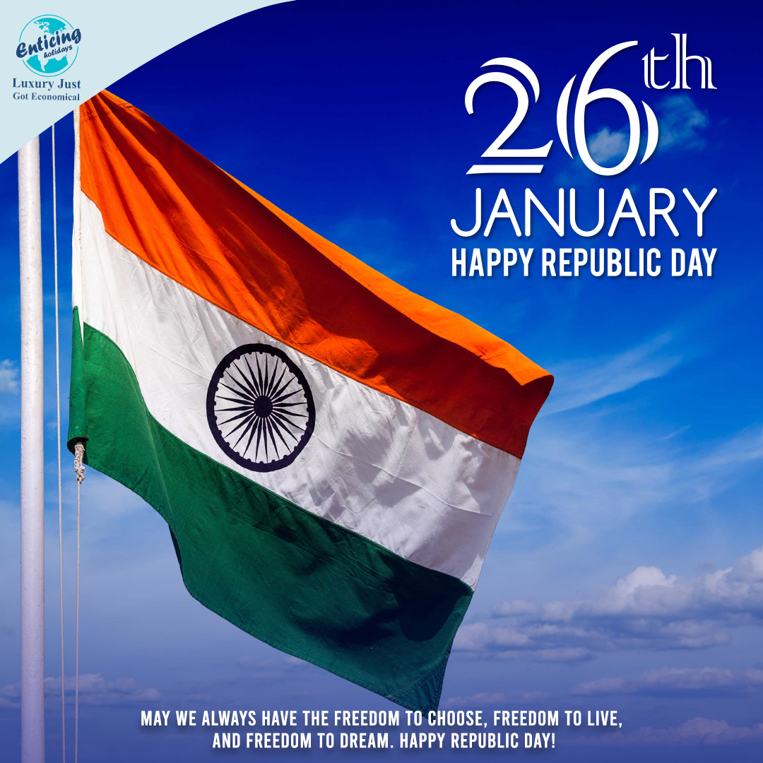 enticingholiday's tweet photo. As we march out in the spirit of brotherhood &amp; nationhood, let's not forget to defend the colors of our flag with all we have. Happy Republic Day!
✅ 𝐕𝐢𝐬𝐢𝐭 𝐔𝐬👉: https://t.co/ulfFcLtL0A
☎Call/ WhatsApp: +𝟗𝟏-𝟗𝟑𝟏𝟗𝟗𝟎𝟎𝟏𝟗𝟎

 #india #republic_day #travelforlife https://t.co/rqAE2tNPB3