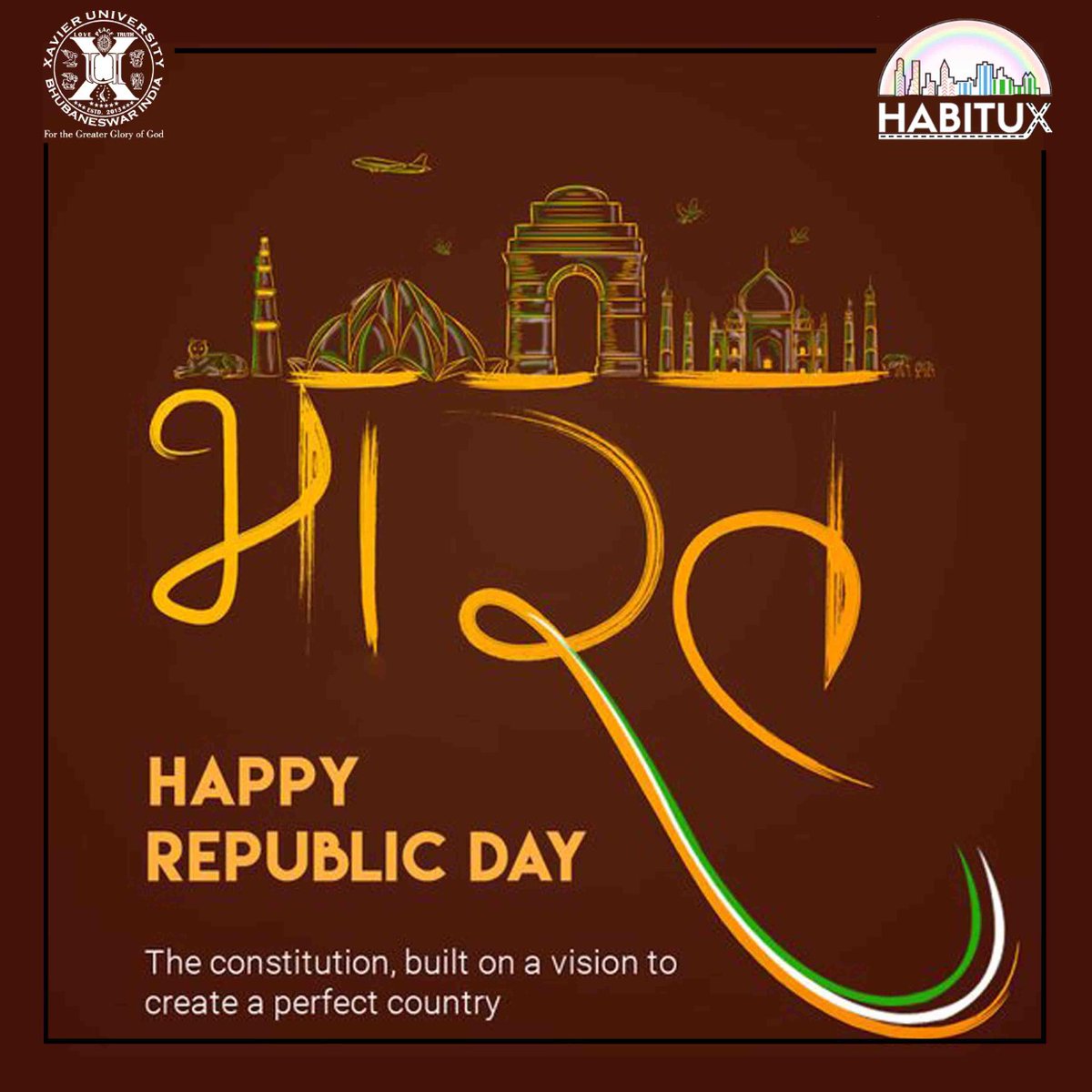 mba_umg's tweet photo. Be the change you want to see in this world and feel proud to be an Indian.

HabituX wishes you all a very Happy Republic Day.

#republicday
#xahs 
#xub https://t.co/y08WrKbSG5