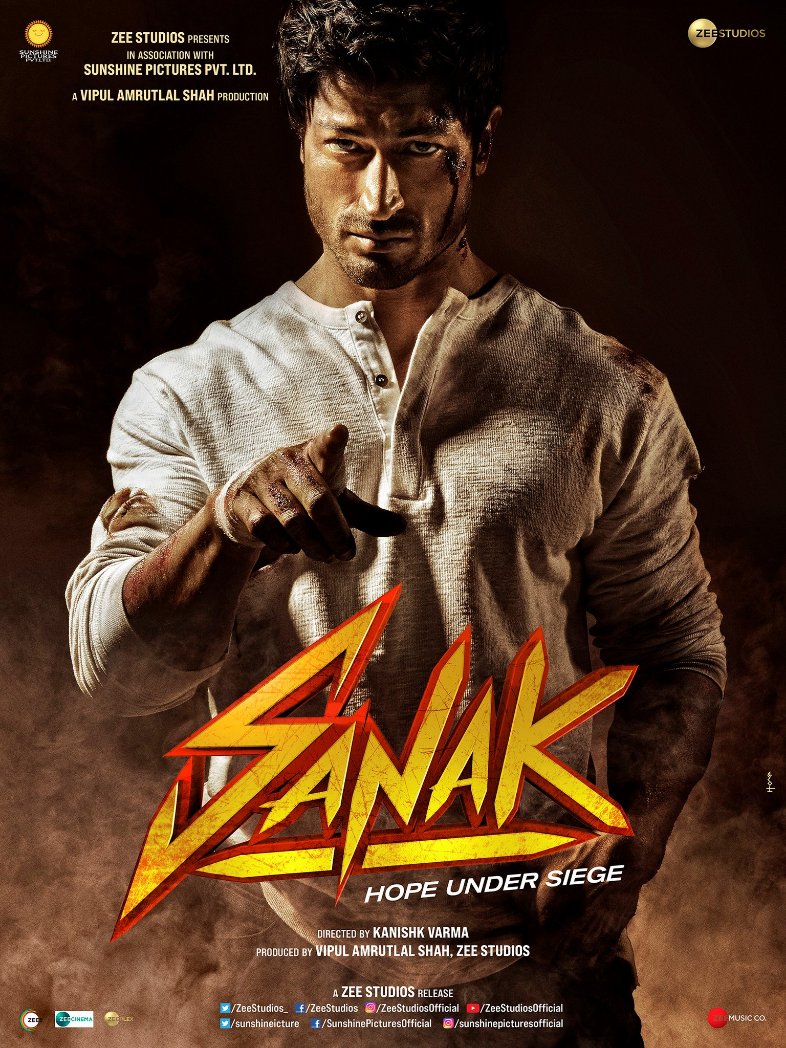 First Look Posters Of #Sanak
Produced By :- #VipulAmrutlalShah &amp; <a href="/ZeeStudios_/">Zee Studios</a> 
Directed By :- <a href="/Kanishk_V/">kanishk varma</a>
StarCast :- <a href="/VidyutJammwal/">Vidyut Jammwal</a> <a href="/RukminiMaitra/">RUKMINI MAITRA</a> <a href="/NehaDhupia/">Neha Dhupia</a> <a href="/IamRoySanyal/">CRS</a> &amp; Others

#AbSankegi <a href="/ZeeplexOfficial/">ZEEPLEX</a> <a href="/ZEE5India/">ZEE5Official</a> <a href="/ZeeCinema/">.</a> <a href="/ZeeMusicCompany/">Zee Music Company</a>