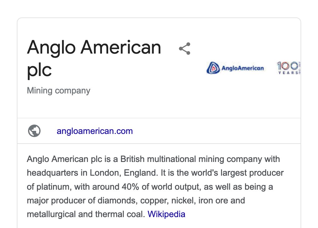 and the mining multi-national, Anglo American
