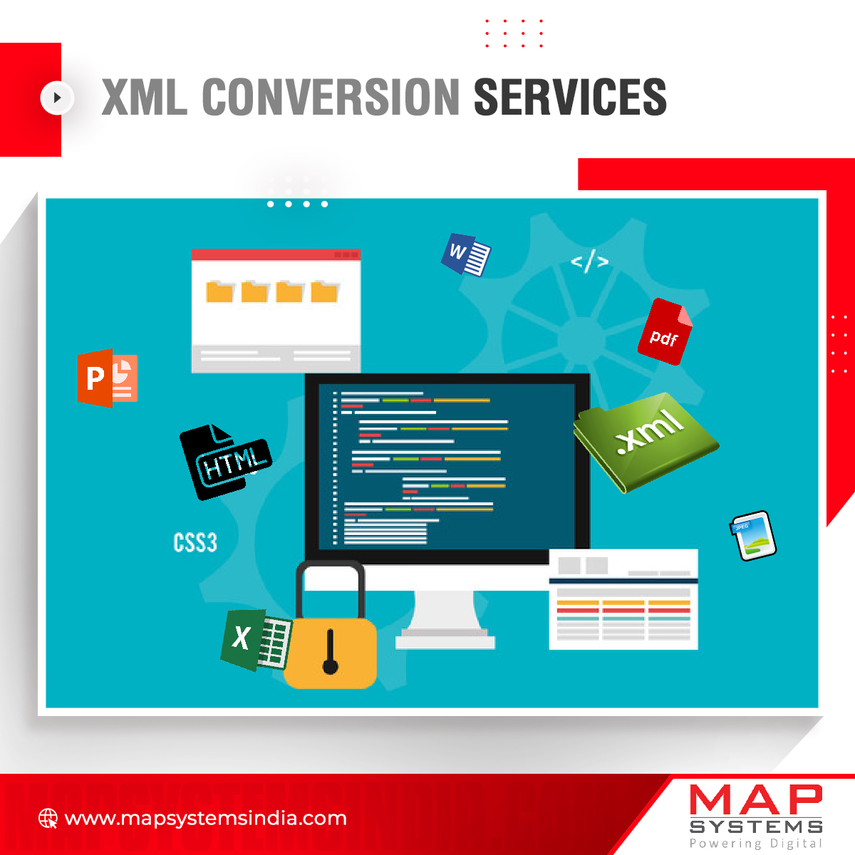 MapSystemsIndia's tweet image. Get outstanding XML conversions for your business data at affordable costs. If you wish to learn more, contact us kindly.
bit.ly/3onbMU9
#XMLConversion #DigitalConversion