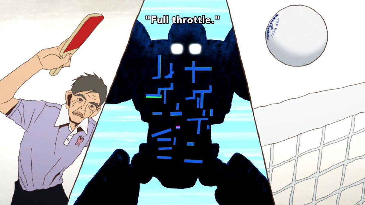 Smile on the other hand. was bullied as a kid. He adopted the mindset that if he showcased himself as this emotionless machine, people would stop bothering him. Despite this, at a young age, Peco taught him how to play ping pong, and it was something that truly made him happy.