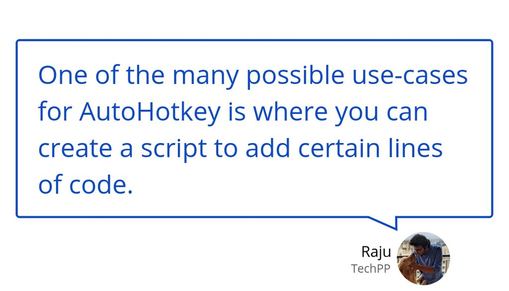 rajupp's tweet image. AutoHotkey: A perfect tool to Automate Tasks on Windows: lttr.ai/cL1w

@yashwate

 #DetailedGuide #AutoHotkey #Automation #Guide #Tutorials