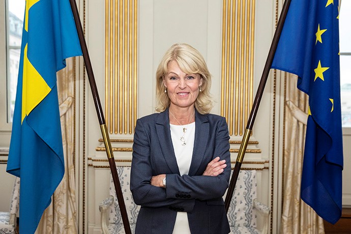 SwedeninBD's tweet photo. “Sweden intends to be the EU’s frontrunner on free and open trade,” says Minister for Foreign Trade Anna Hallberg in #MorningTradePolitico. #maketradefreeagain #eutradepolicyreview  #maketradefreeagain @AlxBergvonLinde https://t.co/iw8teeBfsc
