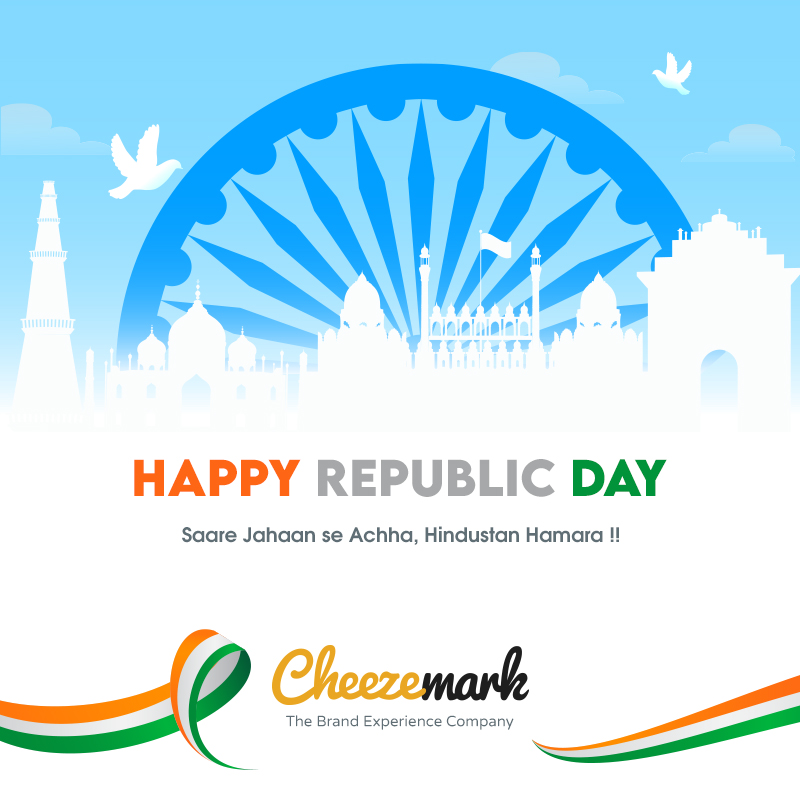 cheezemark's tweet photo. Happy Republic Day 2021. Vande Mataram!! 
#happy #republic #day #republicday2021 #vande #mataram #india #hindustan #freedom #fighters #brandbuilding #brandexperience #advertising #cheezemark https://t.co/0zNT0HY1dJ