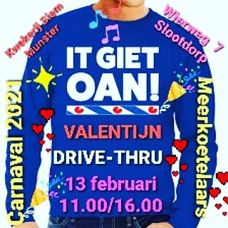 De kogel is door de kerk! 
Zaterdag 13 februari #Valentijn #DRIVETHRU bij Kwekerij Siem Munster Wierweg 7 in Slootdorp Van 11.00/16.00. #wegaaneenfeessiebouwen