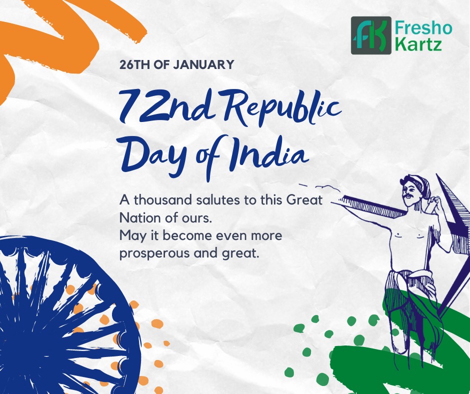 फ़्रेशोकार्ट्ज़ परिवार की तरफ से सभी देशवासियो को गणतंत्र दिवस की हार्दिक शुभकामनाये ।#republicday #india #26January