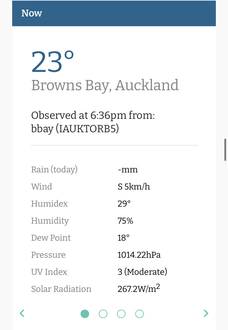 Obaitasho's tweet photo. ⁦@WeatherWatchNZ⁩ not too bad here but still, in my opinion, it’s warm 🤪 https://t.co/vo0H474aCu