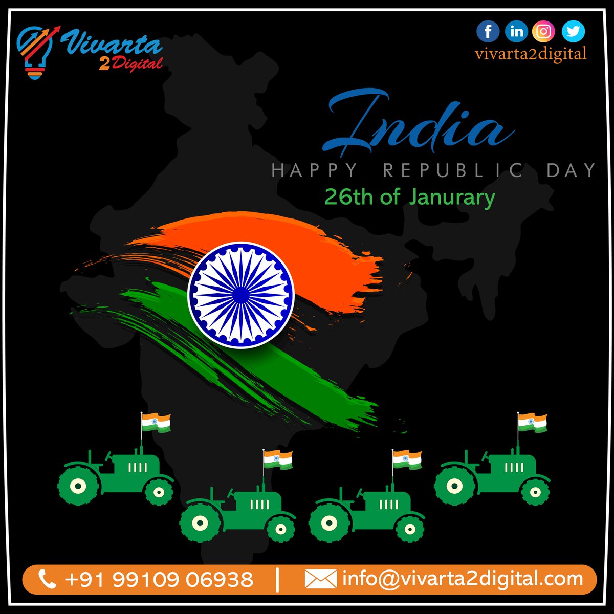 vivarta2digital's tweet photo. #vivarta2digital #republicday #happyrepublicday #republicdayindia #farmersprotest #tractorrally #webdevelopment #GraphicsDesigning #payperclick #leadgeneration #seo #costeffective #marketing #onlinemarketing #digitalmarketingagency in #zirakpur #mohali #chandigarh #punjab https://t.co/zqd2eReE2a