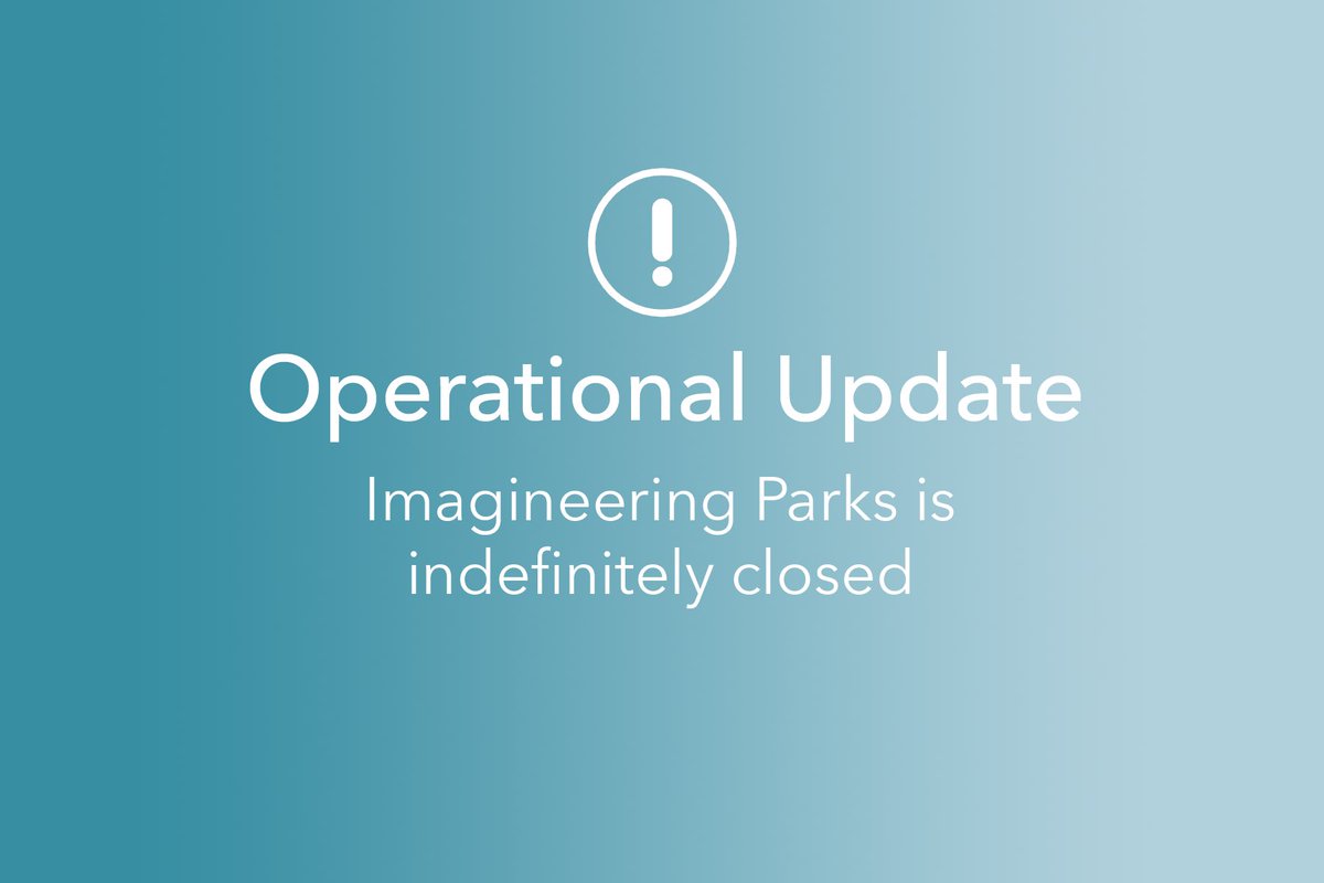 ImagineerParks's tweet photo. Operational Update:
We have extended our closure indefinitely. Please visit https://t.co/V7B35IP1UB for a letter from our Owner. 

Thank you for everything, keep the faith. We’ll all be home soon. 

#disneyworld #disneyminecraft #disneyparks #disneyland #minecraft #minecraftpc https://t.co/sgAGdiaj2g