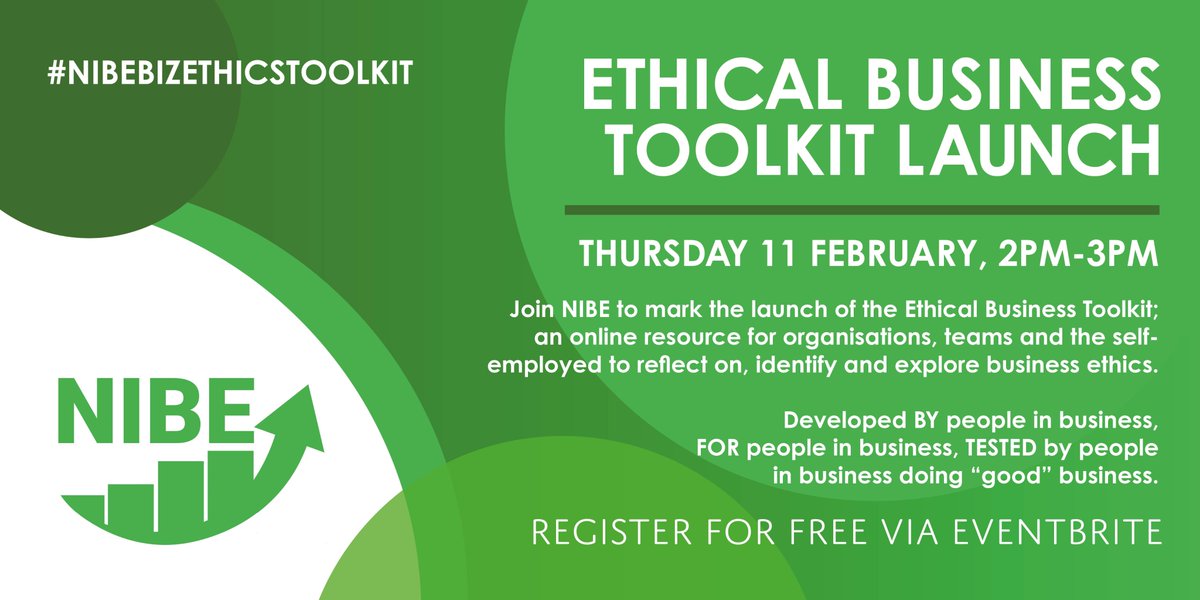 NEbizethics's tweet photo. Join @NEBizEthics to celebrate the launch of the Ethical Business Toolkit; a free online resource for businesses to identify, explore and evolve their business ethics. Book your free place: https://t.co/yKDJihgyfs #NIBEBizEthicsToolkit https://t.co/AaPOJ9YTGJ