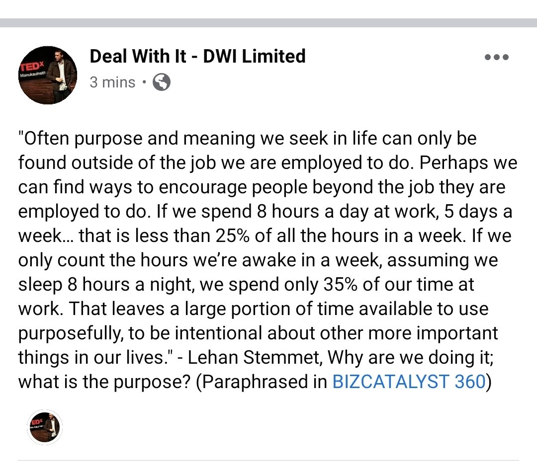 LehanStemmet's tweet image. #bizcatalyst360 #Purpose #Meaning #Work #Life #Balance @bizcatalyst360 @bizmasterglobal
