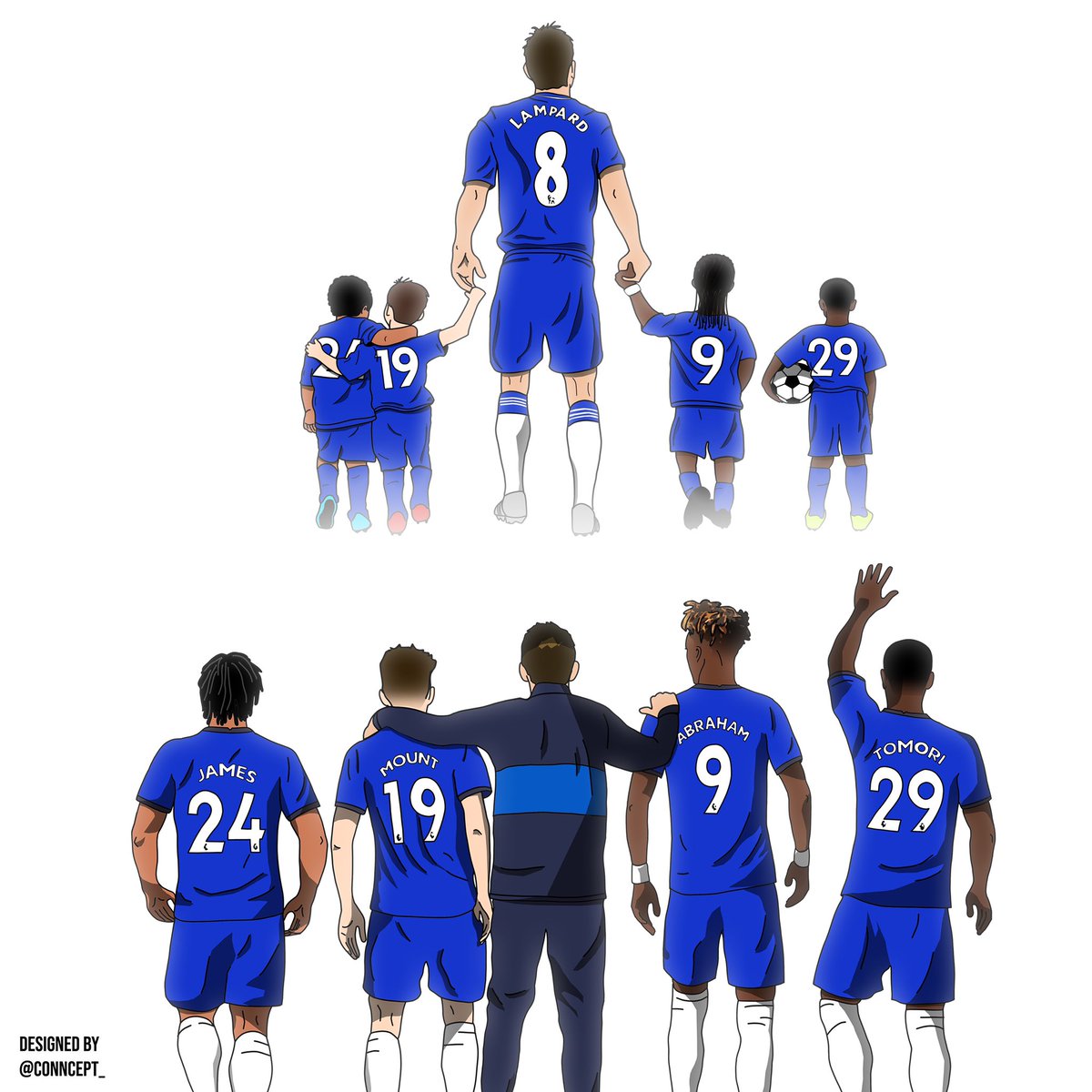 “I am proud of the academy players that have made their step into the first team and performed so well. They are the future of the club.”

- Frank Lampard 💙

[🎨 via @conncept_]