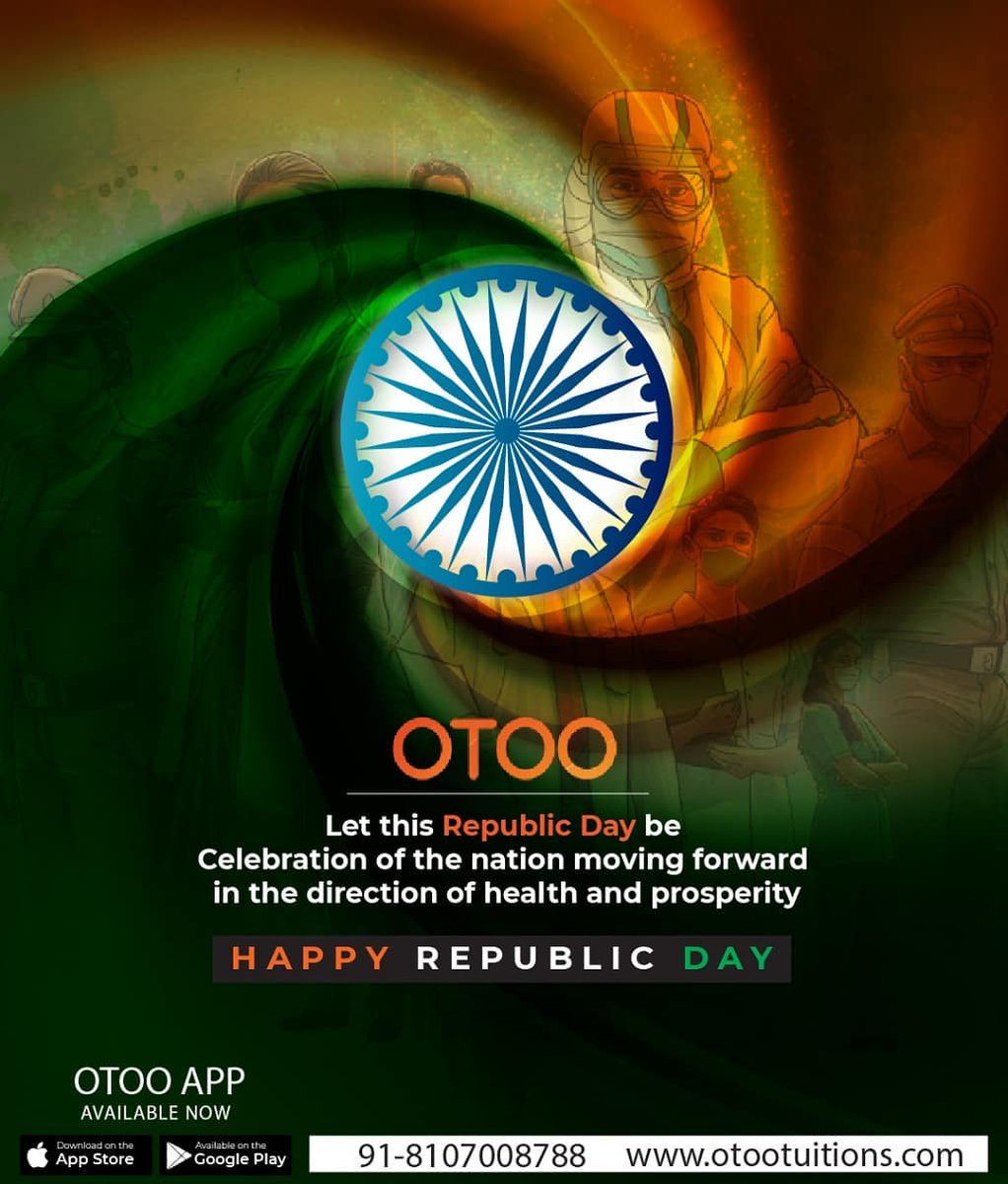 OTOOtuitions's tweet photo. Happy Republic Day 2021!!!

Take pride that you live in a country that has such a diverse glorious history and rich heritage. 

#republicday #constitutionofindia #nation #salutetonation #indianarmy #soldierscominghome #indiansoldiers #72republicday #hometuitions #learnindia https://t.co/Q6bfN5JKsa