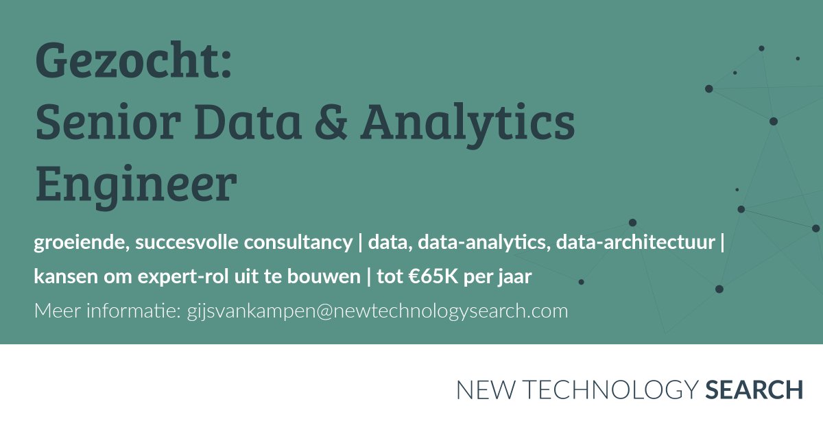 gvkampen's tweet photo. Wij zoeken een Senior Data &amp; Analytics Engineer. Dit is een mooie expert-rol voor iemand die wil werken met marktleidende data-driven technologieën in het Salesforce ecosysteem. Bekijk de vacature op https://t.co/x0fqmhygii

#dataanalytics #dataengineer #salesforce #vacature https://t.co/71Bzd1I1a3