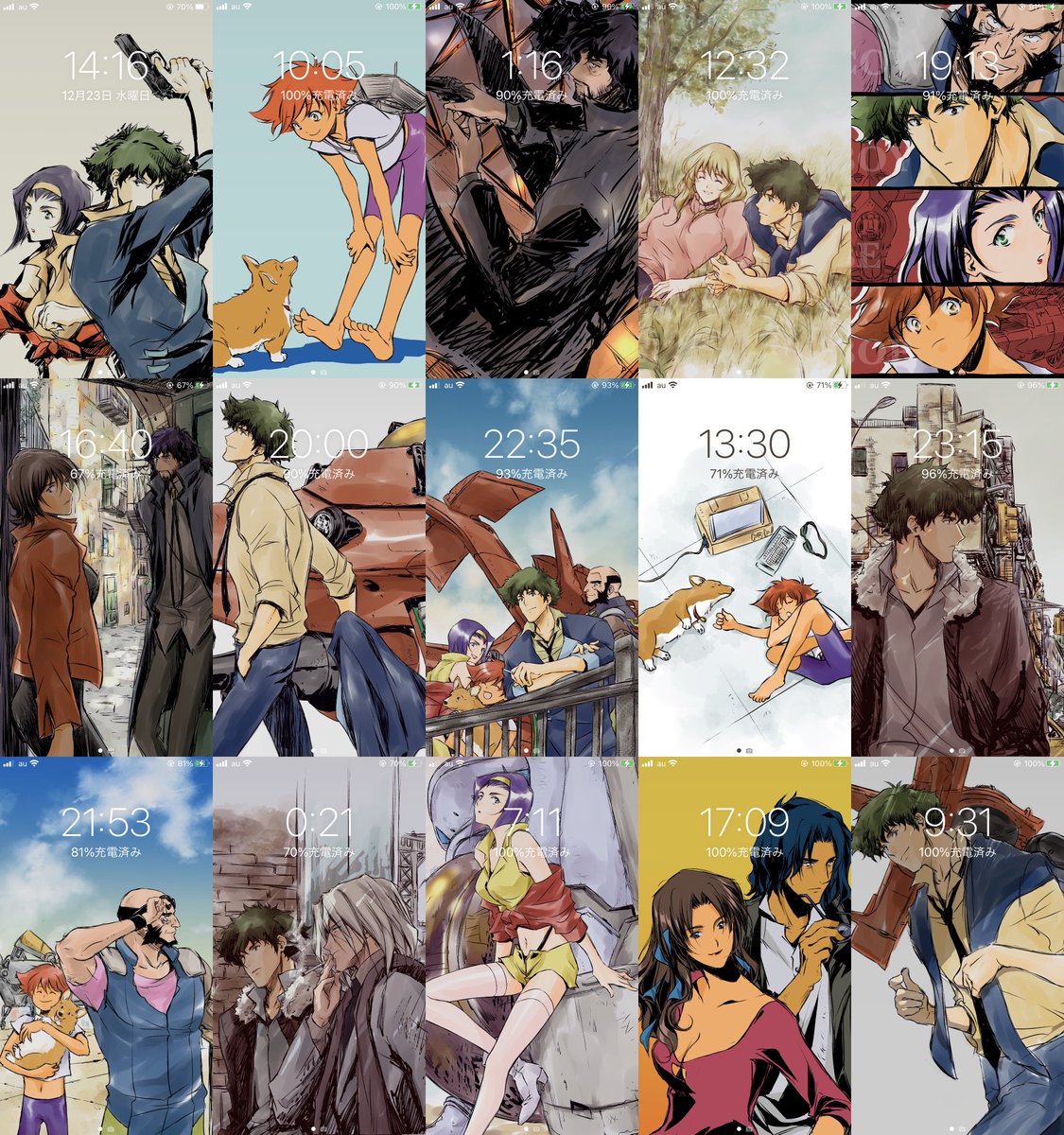 tobalin_'s tweet image. Cowboy Bebop fanart 2019-2020
今回もiPhoneロック画面でまとめてみました