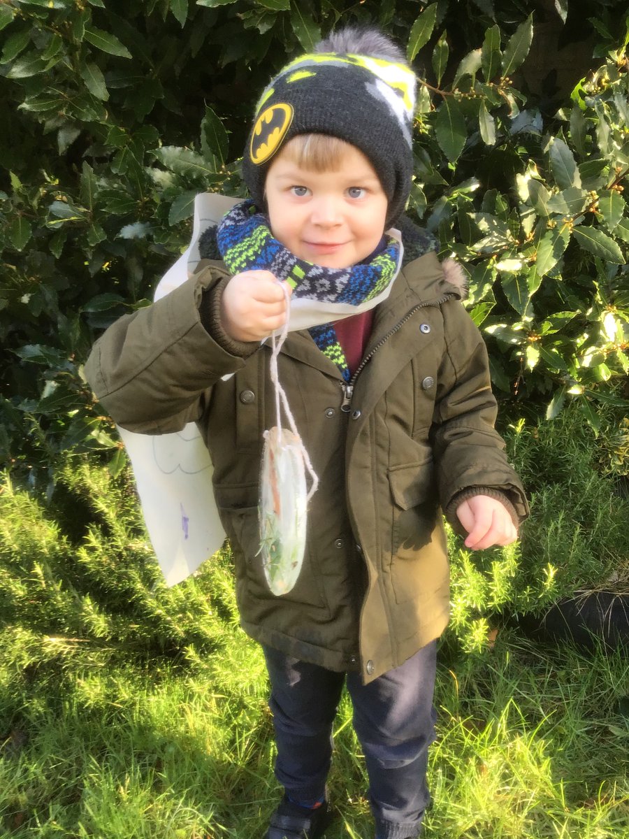 The Nursery children have been making ice hangers