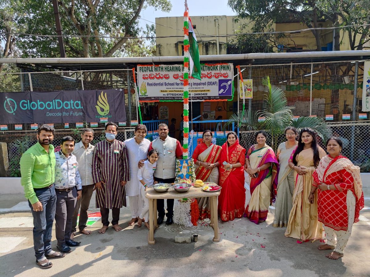 PhinDeaf's tweet photo. Republic Day Celebrated in PHIN Deaf School, Malakpet Hyderabad… #RepublicDay #orphanage #deaf #Social #Children #school #NGO https://t.co/QgFcP5oNSe