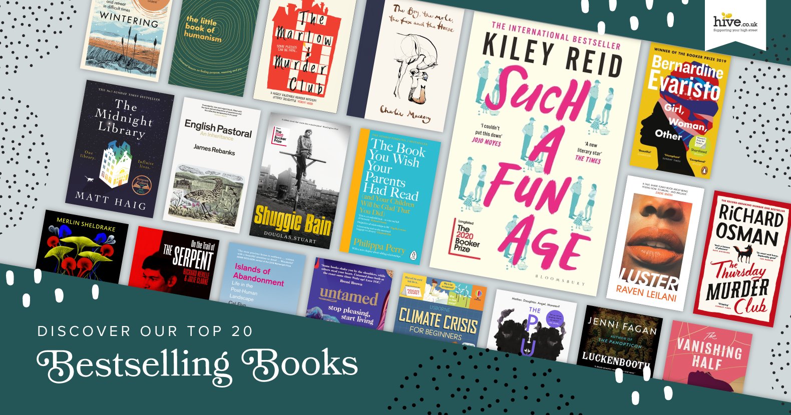 Hive.co.uk on "The @hivestores #BestsellingBooks weekly Top 20 has been updated: https://t.co/UpKzRBuFDx Congratulations to @kileyreid as Such Fun Age stays at #No1! 🌟 Read on for the full including