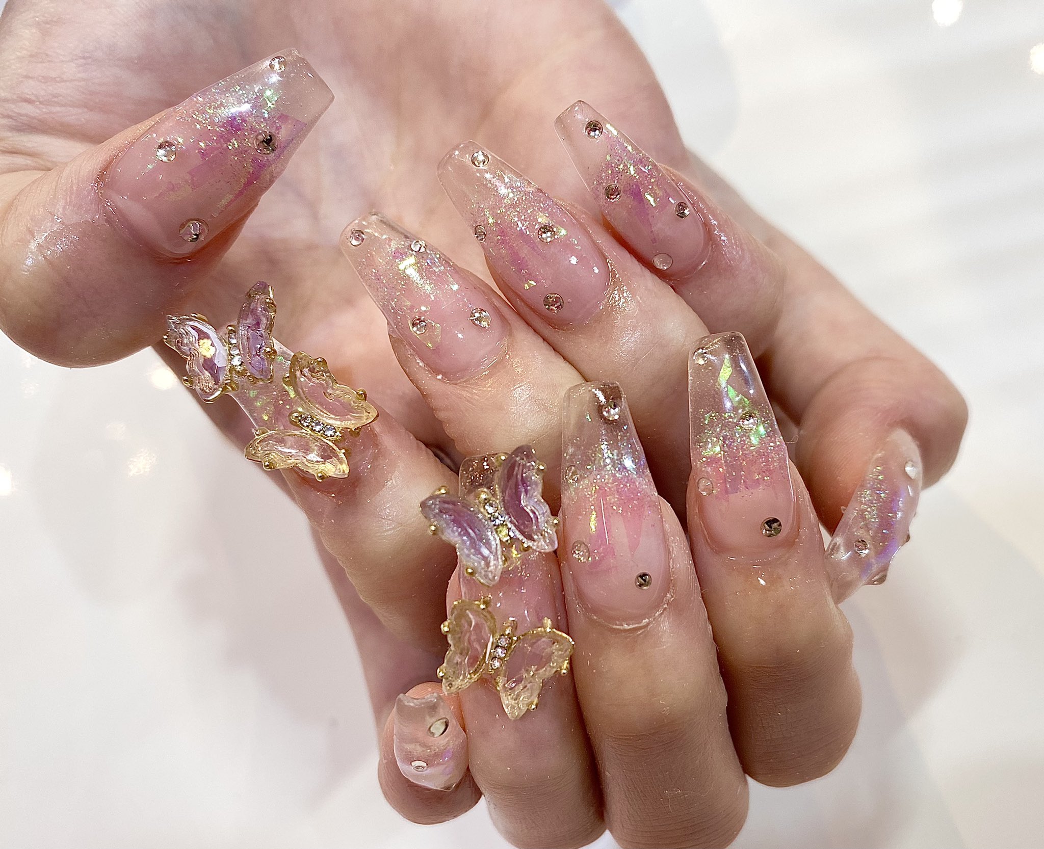 Nailsgogo 渋谷 ネイルサロン Nailsgogo ネット予約 T Co Pjrbh5rlbe インスタ T Co Gmbqsa2d9y ネイル 担当 ミツダ Eiz ちょうちょネイル 蝶々ネイル クリアネイル ありがとうございました 渋谷ネイルサロン 派手ネイル