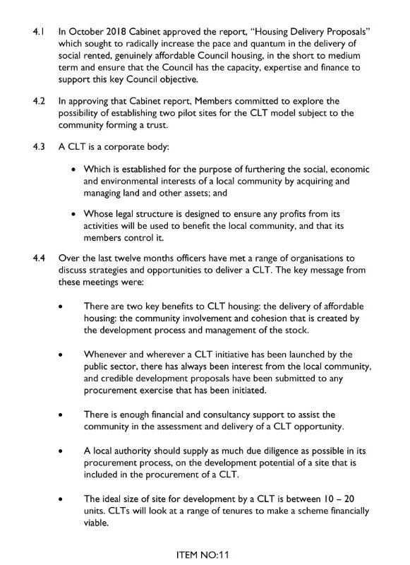 This week Cabinet will seek to ratify two sites for Community-Led Housing (CLH) in  @Royal_Greenwich. I am grateful to all the local activists working with us. This is an exciting opportunity for residents to build affordable homes locally. Thread: 𝗦𝗼 𝘄𝗵𝗮𝘁 𝗶𝘀 𝗖𝗟𝗛?