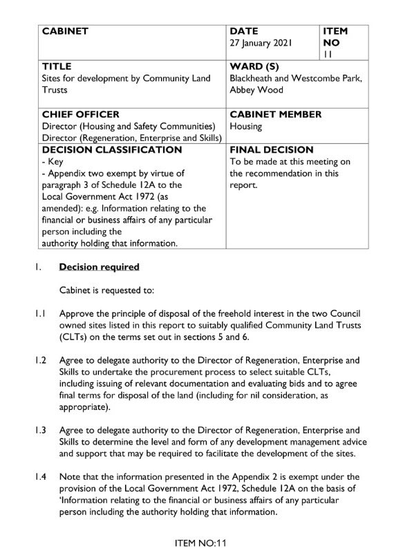 This week Cabinet will seek to ratify two sites for Community-Led Housing (CLH) in  @Royal_Greenwich. I am grateful to all the local activists working with us. This is an exciting opportunity for residents to build affordable homes locally. Thread: 𝗦𝗼 𝘄𝗵𝗮𝘁 𝗶𝘀 𝗖𝗟𝗛?