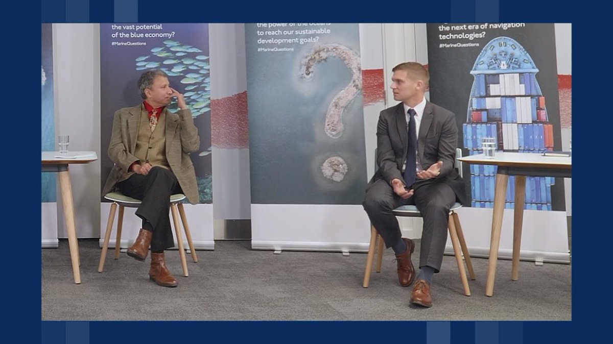 UKHO's tweet photo. “How are international standards evolving to meet the needs of #hydrographic, maritime and GIS users?”
UKHO's Tom Mellor discusses the benefits of the @IHOhydro S-100 framework in bringing together data layers and providing a harmonised view for the mariner. #MarineQuestions https://t.co/exYa5uybiz