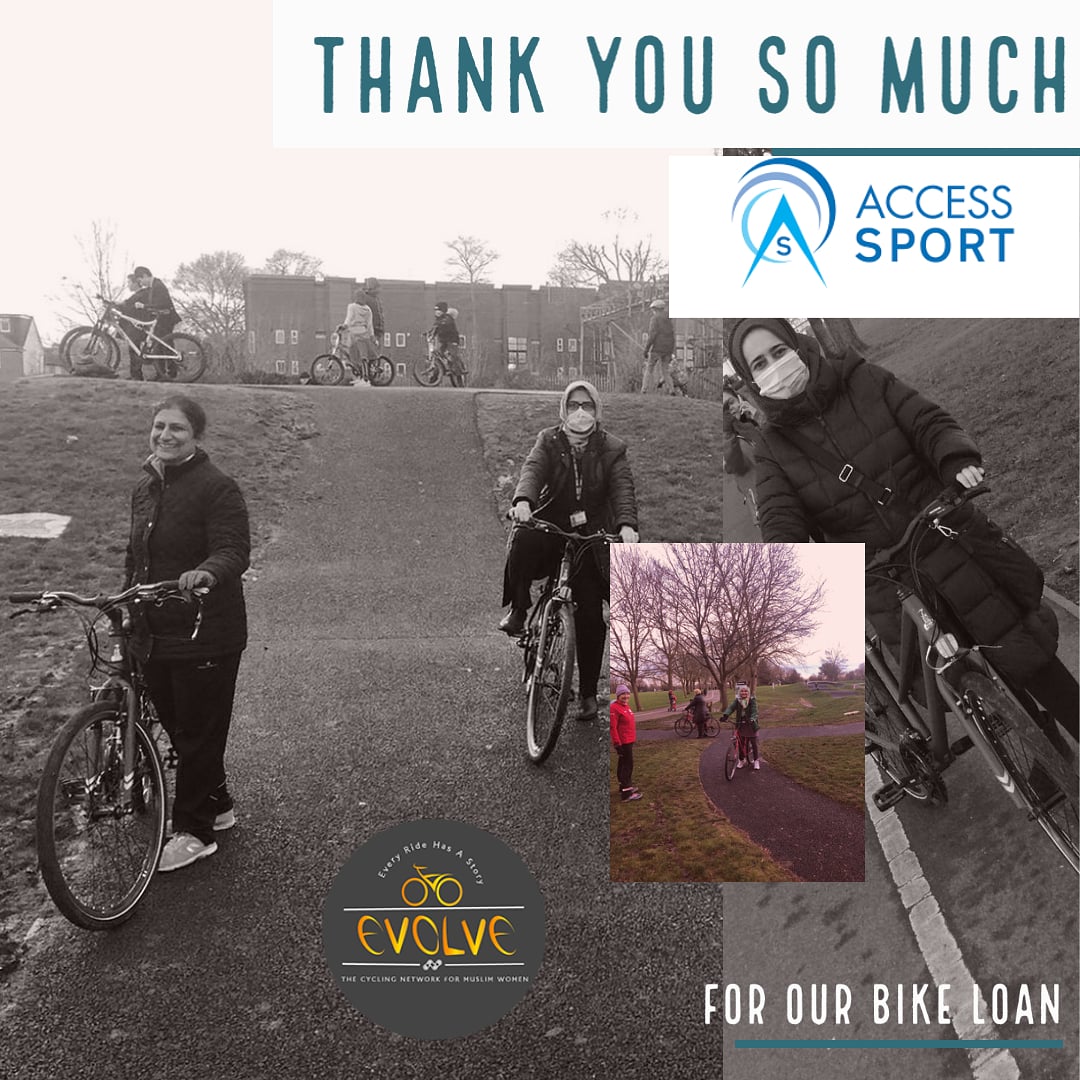 evolve_cycling's tweet photo. Thank you so much @AccessSport for the 7 bikes you have lent us. They have already been put to use and gone to good homes for a few weeks. We have some very pleased members out there!
#accesssports #youcandoit #cycling #muslimwomencyclists #britishcycling https://t.co/aXmBIhXb4J