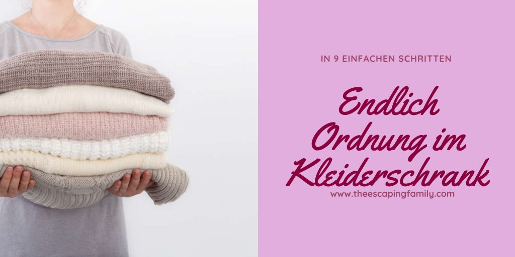 EscapingFamily's tweet photo. Den #Kleiderschrank #aufzuräumen kann so einfach sein und ist dabei so #befreiend. In 9 einfachen Schritten erklären wir dir, wie du im Handumdrehen #Ordnung in deinen #Schrank bringen kannst. So macht das #Ausmisten sogar noch #Spaß!
#theescapingfamily
https://t.co/eQoYRiU8tZ https://t.co/b8PBYQihMM