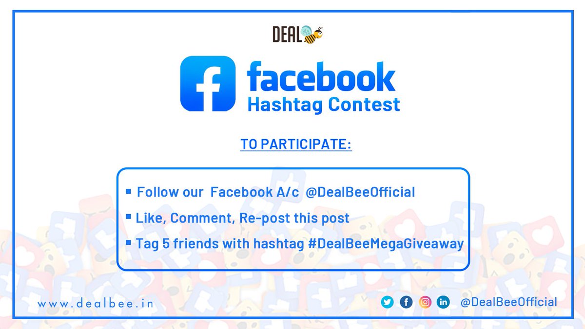 DealBeeOfficial's tweet photo. Enter and win Amazon vouchers worth Rs. 2500 (250 X 10).
.
2 Winners will be announced every next day of the contest
.
So tag your friends, & participate now! ๐ฅณ
.
#DealBeeMegaGiveaway #ContestAlert #Giveaway #HashtagContest #Offers #Discounts #Sale #AmazonVoucher https://t.co/7U3ICm5AkL
