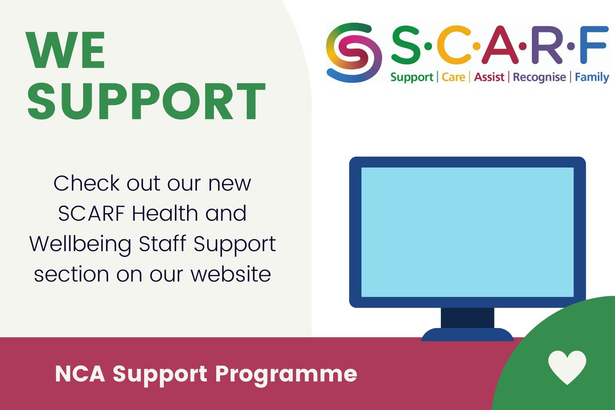 NCAlliance_NHS's tweet image. STAFF: Our SCARF staff support programme is now fully underway and is a key area to support and promote our staff health and wellbeing across the NCA. Visit our SCARF webpages which contain a variety of resources/info for all colleagues and managers across the #NCAfamily