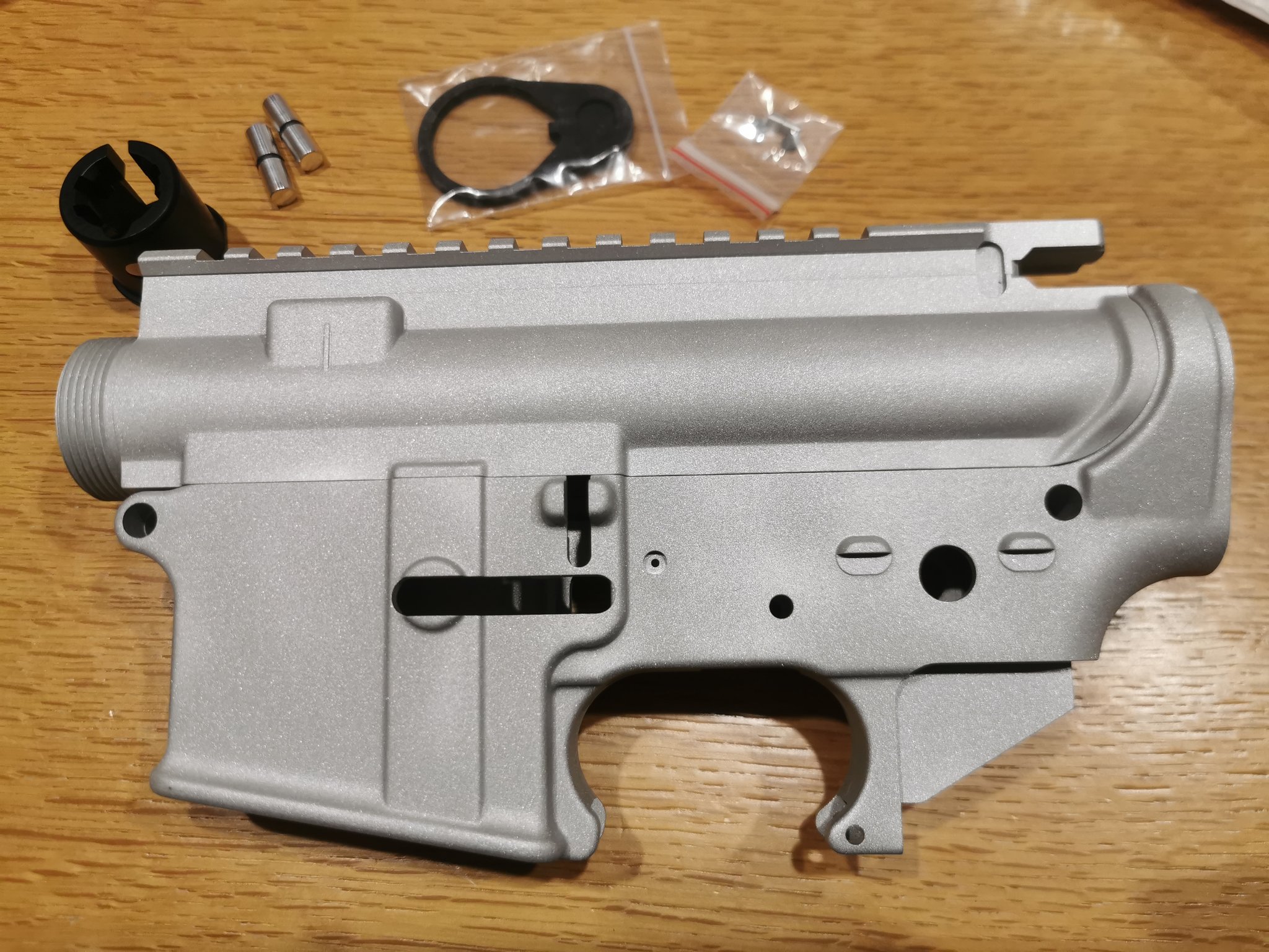 [新品]MWS用アルミ製 AX-15レシーバー&ハンドガードセット(限定1個) ミリタリーショップ Fellowes / IRON Airsoft F1 Firearms F1