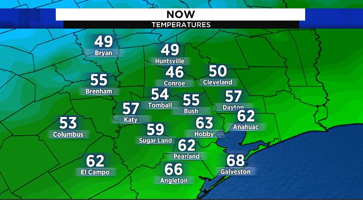 KPRC2WEATHER's tweet photo. What a difference 24 hrs makes! #CoolStart #go2weather https://t.co/moNUppbfEz @KPRC2 https://t.co/4EsgCcwWvp