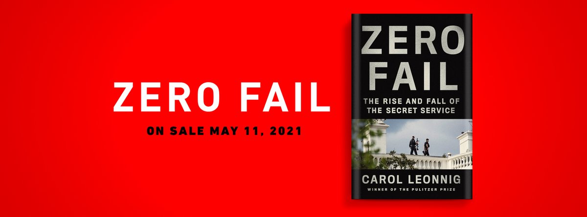 CarolLeonnig's tweet photo. So thrilled to report this news: My book on the @SecretService -ZERO FAIL- is coming May 11! Cannot wait to share the heart-stopping stories of this elite force, and alarming scandals some hoped to conceal. Be among the first to pre-order your copy.  
https://t.co/ZGFp5uJ17S https://t.co/70U40WSWfS