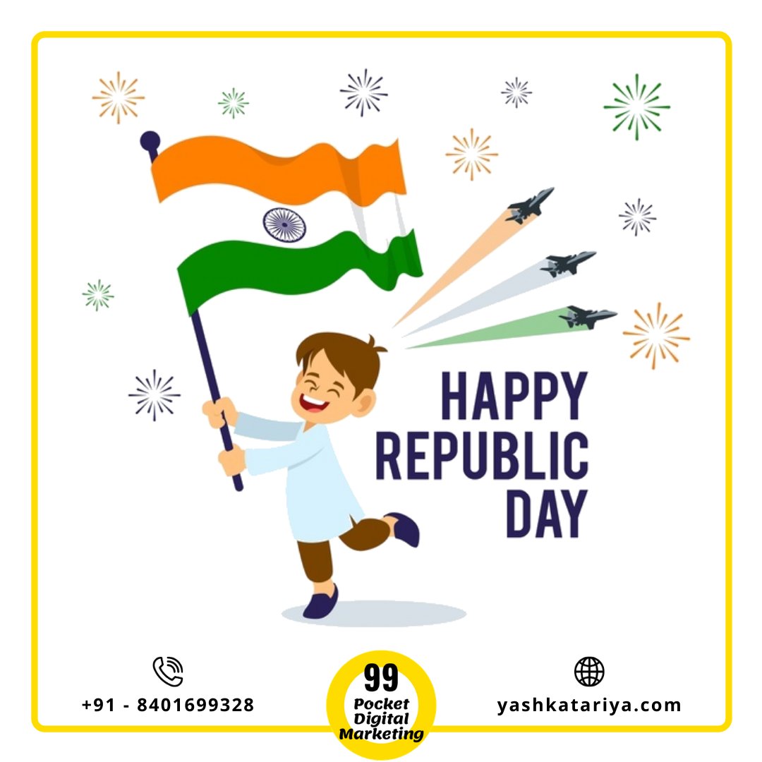 99pocketdigital's tweet photo. Happy Republic Day 🇮🇳🇮🇳 
.
.
.
#HappyRepublicDay2021 #26January #RepublicDayIndia #NarendraModi #India #DigitalMarketing #GraphicDesign #SocialMediaAgency https://t.co/fMwrP9hb92