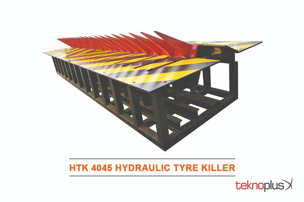 Hydraulic tyre killers are hydraulics operated spike barriers and designed to be used at high security requiring entrance points that might be under attack by vehicles. The mechanical system includes heavy-duty spikes which rise from the ground. #TyreKiller #AccessControl