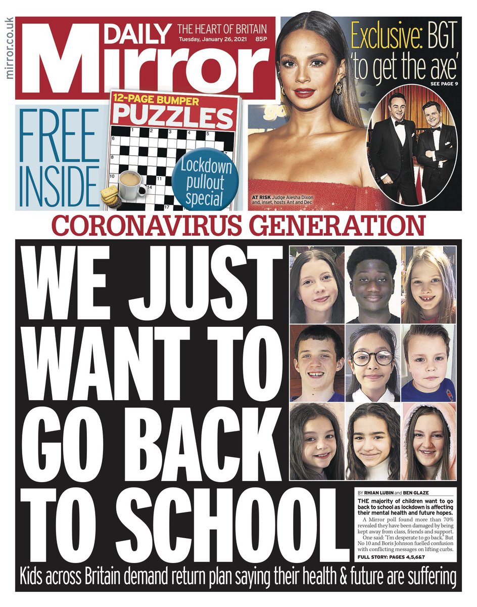 UsforThemUK's tweet photo. Powerful front page from @DailyMirror 👥

The schools shutdown is causing irreversible &amp; lifelong harm to all children ❌

We must act now. 

Help us 👇

✅Share this image

✅Ask friends &amp; family to support us

✅Contact your MP

✅Join us: https://t.co/LzR8MCAXiY #REOPENSCHOOLS https://t.co/2VMYoxm5sx