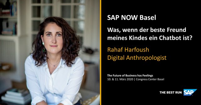 kernra's tweet photo. Gespannt erwarten wir Rahaf Harfoush an der #SAPNOWBasel. Lassen Algorithmen und künstliche Intelligenz ihr Herz höherschlagen, dann seien sie mit dabei! https://t.co/FZhqB6vTIv https://t.co/RW1qs698Ou