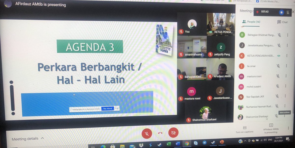 Mesyuarat Penyelarasan Pemurnian Sesi Libat Urus Dokumen Pelan Strategi Pengurusan Aset Tak Alih (PSPATA) Bersama Pihak MAMPU, JPA Dan MOF dilaksanakan secara persidangan video dipengerusikan oleh Ybhg Dato’ <a href="/IrZulkefly/">Mohd Zulkefly S</a> .

<a href="/UrusetiaJ/">Urus Setia JPAK</a> 
<a href="/badio64/">Badio</a> 
@HarjitSinghJKR 
@IrFirdauz