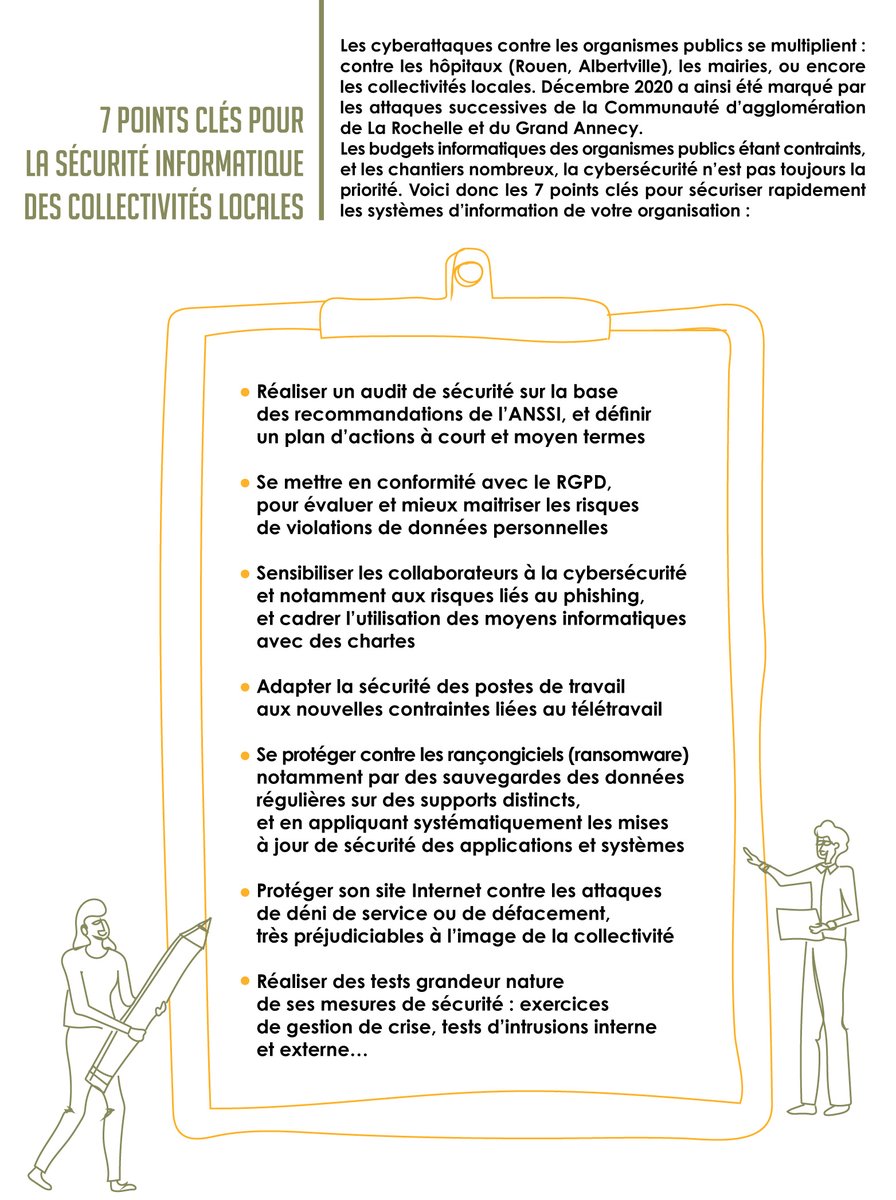 ARSIAMONS_'s tweet photo. 7 points clés pour sécuriser rapidement les systèmes d’information de votre organisation.
➡️https://t.co/KMshOaS3MA

#systemeinformation #DSI #RSSI #cybersecurity #cybersécurité #collectivitéslocales https://t.co/YgjsIA9WLs