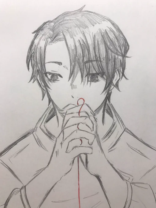 髪の毛はもちろん拘ってるんですけど、手も頑張って描いてるので褒めてほしい。具体的にリプr((殴 