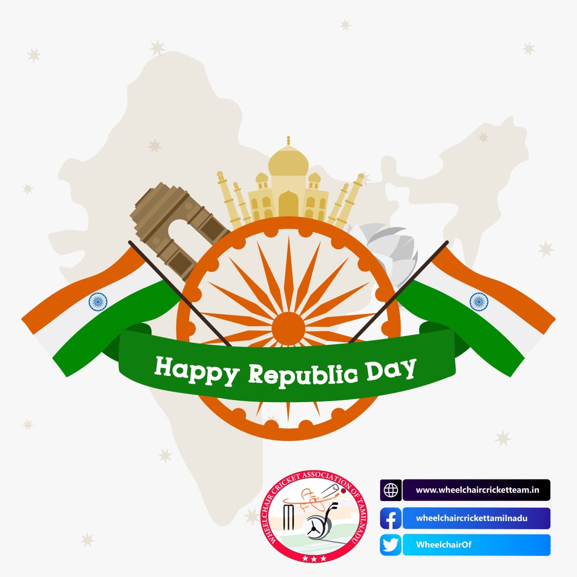 May the brave leaders of our glorious nation guide us to peace and prosperity so that we can hold our heads high and be proud of our country. We salute the work they did for this country on this day. Happy Republic Day!#divyangcricketcontrolboardofindia