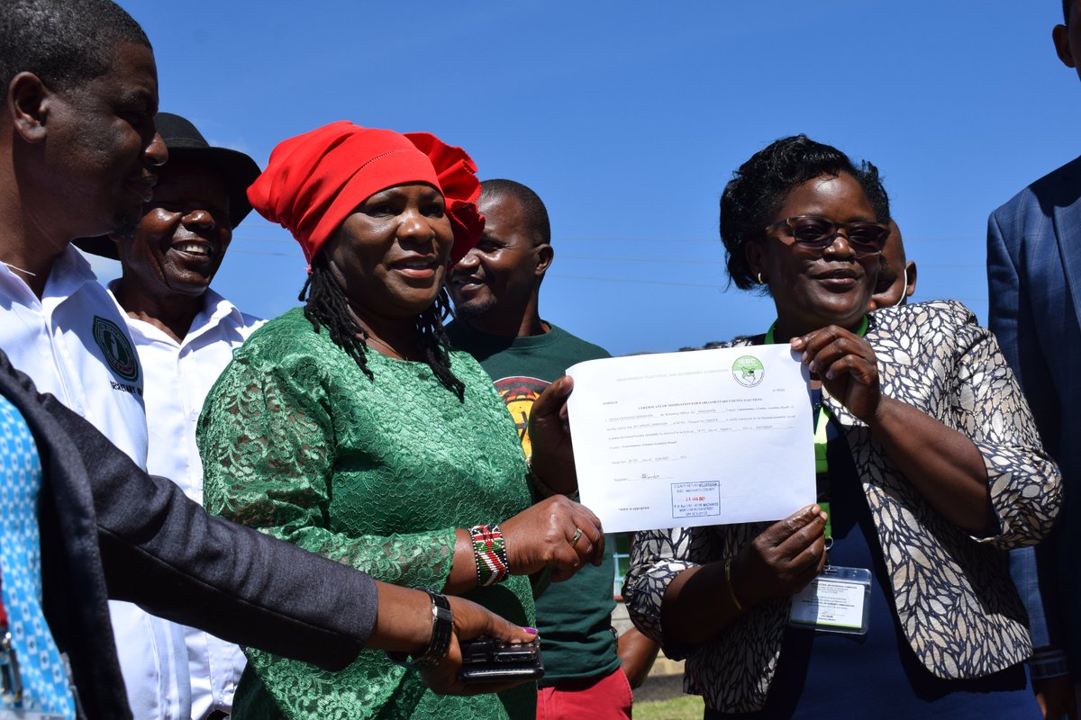IEBCKenya's tweet photo. Lily Nduku Nwanzia of Chama Cha Uzalendo is the first female candidate to be cleared to vie for the Machakos County Senatorial By election. https://t.co/FY1ETnASiT