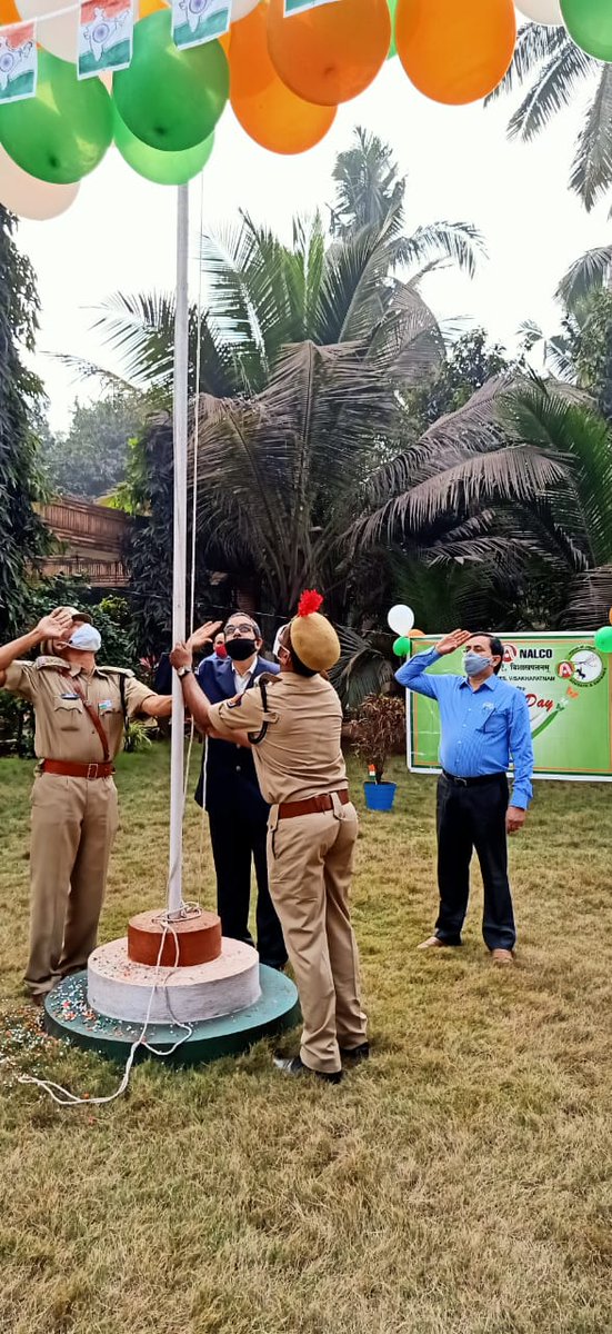 NALCO_India's tweet photo. Glimpses of Republic Day Celebrations at NALCO's Plants in Angul, Damanjodi, Corporate office in Bhubaneswar and Port Facility at Visakhapatnam. #HappyRepublicDay2021 #RepublicDay #RepublicDay2021 @MinesMinIndia @JoshiPralhad https://t.co/yjpyLcfAB1