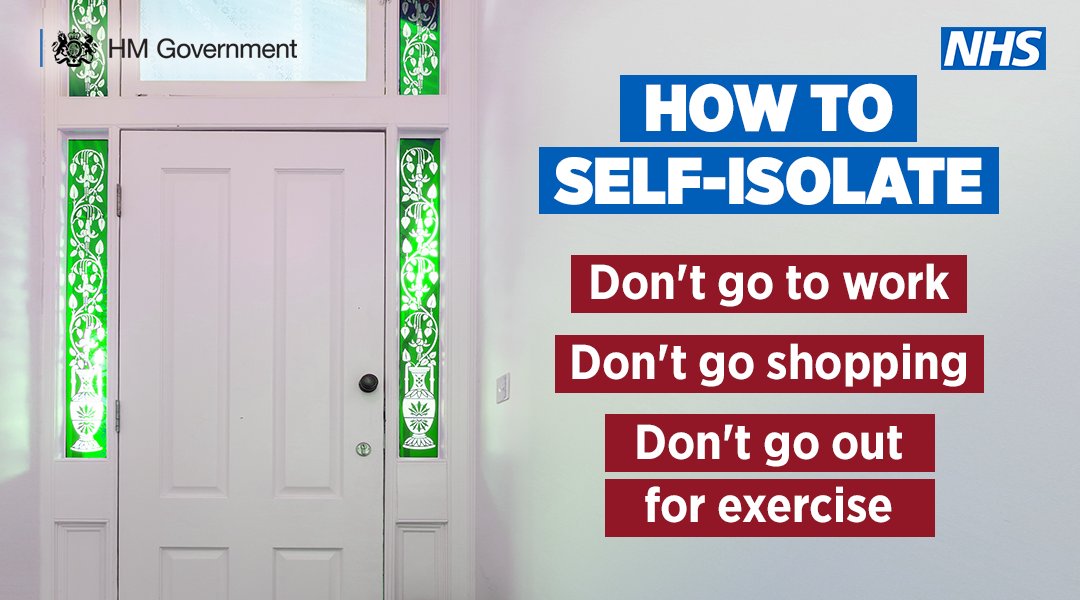 NHSSotonCityCCG's tweet photo. If you have any of these symptoms of coronavirus, you MUST self isolate:

➡️ a high temperature
➡️ a new, continuous cough 
➡️ loss or change to your sense of smell or taste

Find out more about self isolation: https://t.co/BgdxzlLRm9 https://t.co/hltVQQ7Cmx