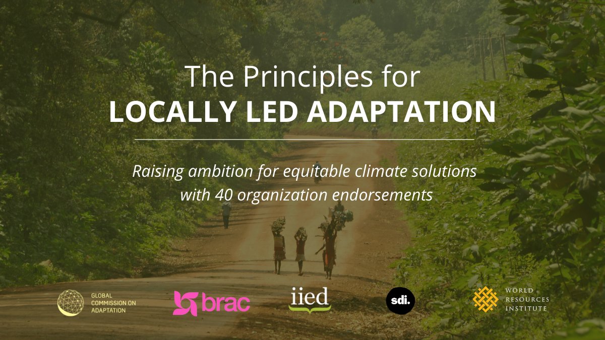 The #LocallyLed adaptation session starting now at #AdaptationSummit is dedicated to raising attention and focus on the need to scale up adaptation action at local levels, where climate impacts will be felt and ultimately addressed. --> iied.org/forty-governme…