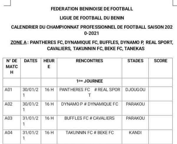 PrecisiumS's tweet photo. Quelques affiches à suivre pour le compte de la première journée du championnat national du Bénin. https://t.co/iwQ2lr337j