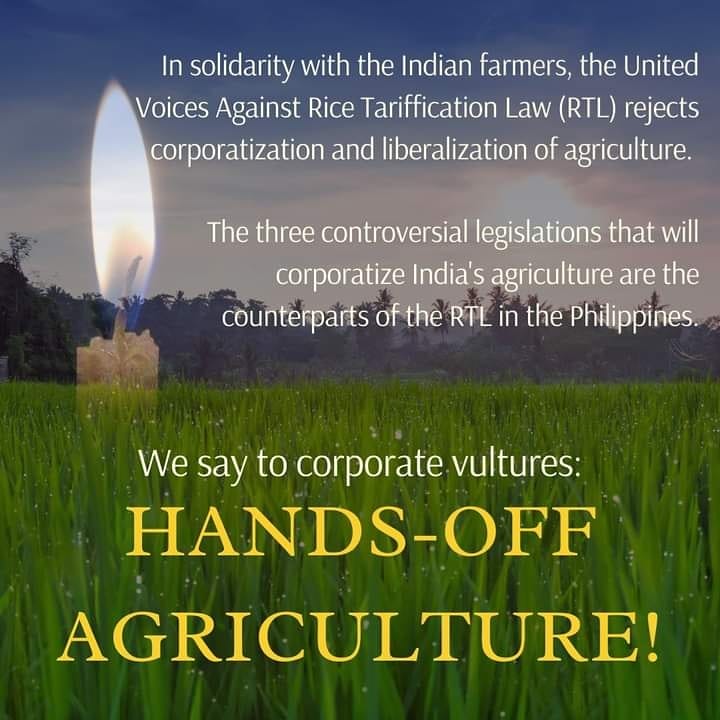 Kasarinlan sa Pagkain, ngayon na! Food Sovereignty Now! #ShineOnIndiaFarmers #ParagosPhilippines #PKKKPhilippines #NoToRTL #NagkakaisangBosesLabanSaRTL #timetotransform #LaViaCampesina @via_campesina @lvc_southasia