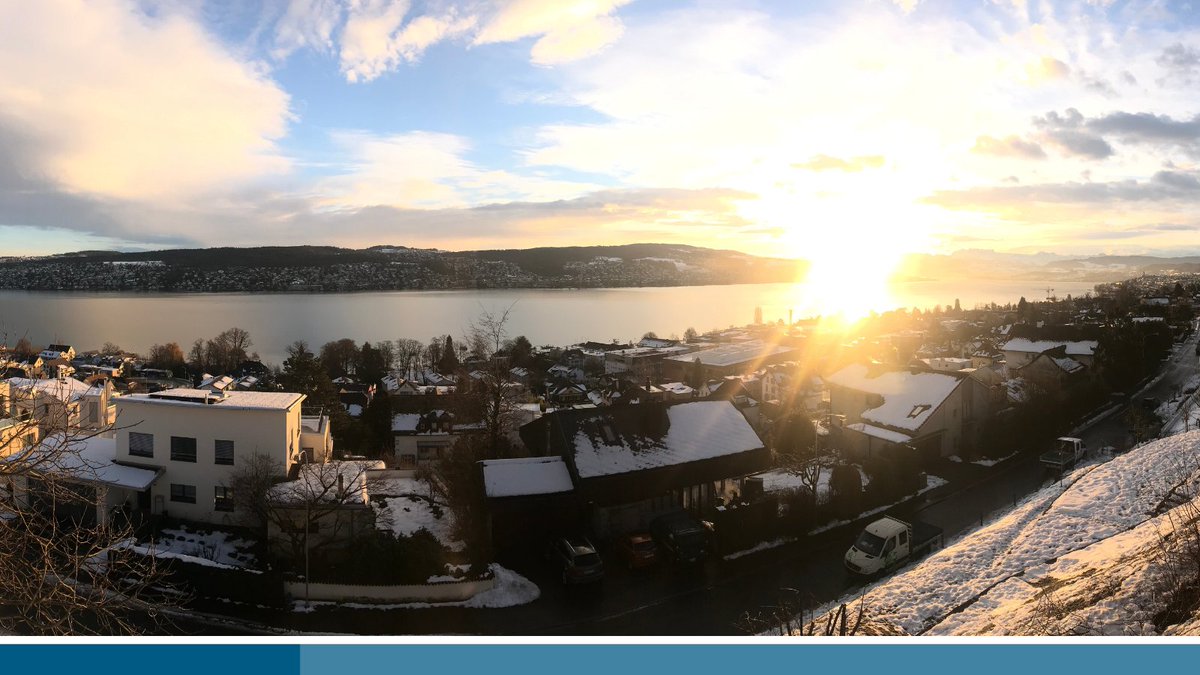 Good morning sunshine! A beautiful sunrise over Lake Zurich and the mountains near the Middle School #ZISExperience #naturalbeauty