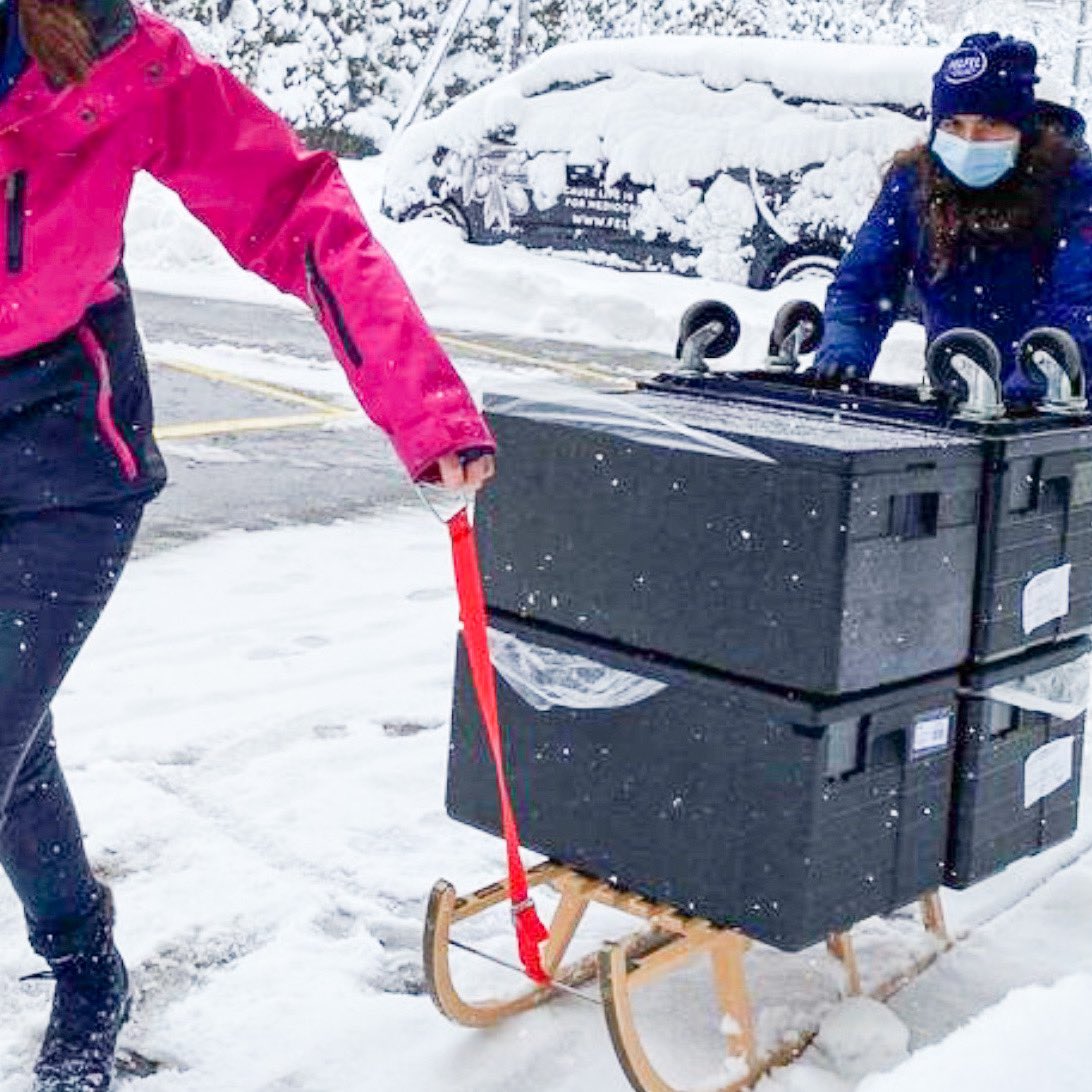 FELFEL pilots en route - wir sind ‘on time’ trotz Schnee haben wir von unserer Dispatcher Zentrale gehoert.